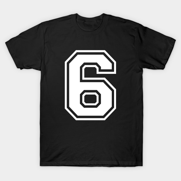 Number 6 Six T-Shirt by AllWellia